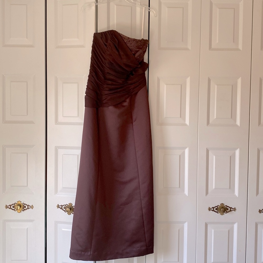 Long dress size 8 color brown